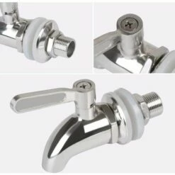 QERSTA Robinet De Tonneau,Distributeur De Boissons,Robinet Pour Tonneau De Bière, Robinet Pour Vin - En Acier Inoxydable Et Taille De 16mm -Promos Récupération Magasin 61062277 3