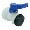 OUSUDELA Vanne Pour Cuve IBC 1000 Litres 2" / 62 Mm Vanne Papillon Intégrée En Plastique DN40 (62 Mm)