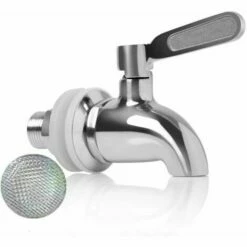 JOORRT Remplacement De Robinet De Distributeur De Boissons,Robinet De Tonneau Du Vin Et De La Bière Ou De Boisson En Acier Inoxydable, Inusable,16mm Robinet De Rechange Pour Distributeur