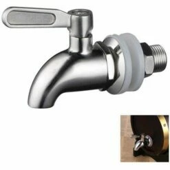 JOORRT Remplacement De Robinet De Distributeur De Boissons,Robinet De Tonneau Du Vin Et De La Bière Ou De Boisson En Acier Inoxydable, Inusable,16mm Robinet De Rechange Pour Distributeur -Promos Récupération Magasin 61235977 5