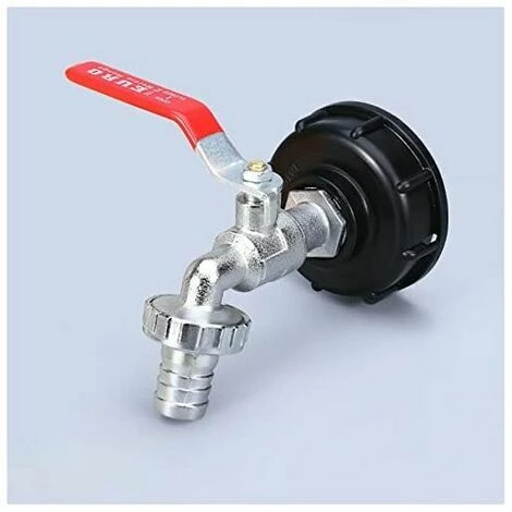 JOORRT Robinet Cuve 1000L Robinet Recuperateur Eau De Pluie, Adaptateur De Réservoir D'eau IBC 1/2 Double Robinet Recuperateur Eau De Pluie,Robinet En Matériau En Alliage Fabriqué En PP Filetage Gros 60 Mm 3 JOORRT Robinet Cuve 1000L Robinet Recuperateur Eau De Pluie, Adaptateur De Réservoir D'eau IBC 1/2 Double Robinet Recuperateur Eau De Pluie,Robinet En Matériau En Alliage Fabriqué En PP Filetage Gros 60 Mm