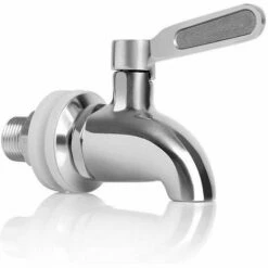 LTS FAFA Robinet De Rechange Pour Distributeur De Boissons, Robinet En Acier Inoxydable Feuille De Chêne Poli, Robinet De Rechange Pour Distributeur