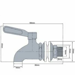 LTS FAFA Robinet De Rechange Pour Distributeur De Boissons, Robinet En Acier Inoxydable Feuille De Chêne Poli, Robinet De Rechange Pour Distributeur -Promos Récupération Magasin 61251257 5