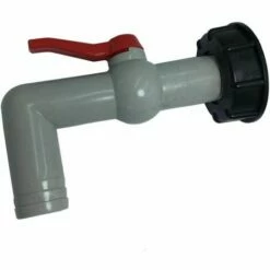 SINCèREETALI Bec De Vidange Avec Écrou 90 Degrés, Pour Raccord Robinet Cuve IBC 1000L Eau Prolongateur Diamètre Pluie Arrosage 60mm - A 1 Pouce à 90 Degrés