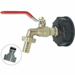 SINCèREETALI Adaptateur IBC 1000L Adaptateur De Réservoir IBC Adaptateur De Réservoir S60X6 Robinet De Jardin En Laiton 1.27cm Raccord De Tuyau De Mazout -Promos Récupération Magasin 63820015 3