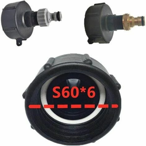SINCèREETALI Mamelon à Connexion Rapide Pour Réservoir 1000L, Raccord S60X6 IBC Raccord De Robinet Multi-réservoirs, Connecteur De Tuyau Pour Adaptateur De Réservoir IBC (sortie En Plastique, 3/4') 5 SINCèREETALI Mamelon à Connexion Rapide Pour Réservoir 1000L, Raccord S60X6 IBC Raccord De Robinet Multi-réservoirs, Connecteur De Tuyau Pour Adaptateur De Réservoir IBC (sortie En Plastique, 3/4') – Image 3