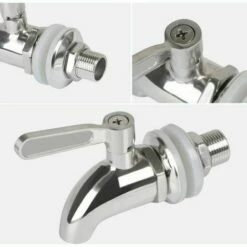 CLEGGFR Robinet De Tonneau,Distributeur De Boissons,Robinet Pour Tonneau De Bière, Robinet Pour Vin - En Acier Inoxydable Et Taille De 16mm -Promos Récupération Magasin 63822694 3