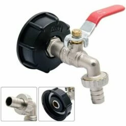 FOZIY Adaptateur IBC 1000L S60X6 Adaptateur De Réservoir De Carburant En Laiton Robinet De Jardin 1.27cm Raccord De Tuyau De Carburant，Fonepro -Promos Récupération Magasin 63841408 4