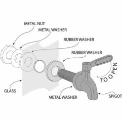 EINEMGELD Robinet De Tonneau,Distributeur De Boissons,Robinet Pour Tonneau De Bière, Robinet Pour Vin - En Acier Inoxydable Et Taille De 12mm -Promos Récupération Magasin 64118823 3