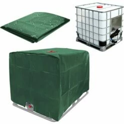Devenirriche Housse De Réservoir IBC - Pour Réservoir D'eau De 1000 L - Pour Réservoir IBC - Vert, 120×100×116, (Tank Abdeckung)