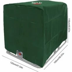 Devenirriche Housse De Réservoir IBC - Pour Réservoir D'eau De 1000 L - Pour Réservoir IBC - Vert, 120×100×116, (Tank Abdeckung) -Promos Récupération Magasin 64756106 3