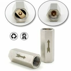 BAICCCF Robinet De Cuve De Récupération D'eau Clapet Anti-retour 2 Pièces 1/4 Pouces Clapet Anti-retour à Air Hexagonal, Clapet Anti-retour Unidirectionnel, Pour Réservoir Sous Pression De Chaudière, Argent 10 BAICCCF Robinet De Cuve De Récupération D'eau Clapet Anti-retour 2 Pièces 1/4 Pouces Clapet Anti-retour à Air Hexagonal, Clapet Anti-retour Unidirectionnel, Pour Réservoir Sous Pression De Chaudière, Argent -Promos Récupération Magasin 64771346 4