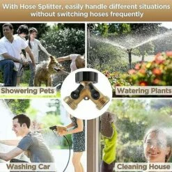 BAICCCF Robinet De Cuve De Récupération D'eau Connecteur En Y, Connecteur De Tuyau, Robinet De Machine à Laver Double, Distributeur En Y à 2 Voies, 3/4 Pouces Pour Connecter 2 Appareils, Pour Robinet De Jardin, Fo -Promos Récupération Magasin 64771352 3