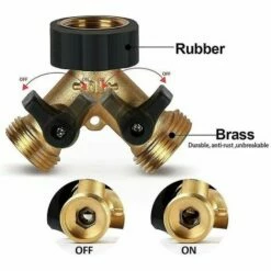BAICCCF Robinet De Cuve De Récupération D'eau Connecteur En Y, Connecteur De Tuyau, Robinet De Machine à Laver Double, Distributeur En Y à 2 Voies, 3/4 Pouces Pour Connecter 2 Appareils, Pour Robinet De Jardin, Fo -Promos Récupération Magasin 64771352 4