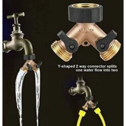 BAICCCF Robinet De Cuve De Récupération D'eau Connecteur En Y, Connecteur De Tuyau, Robinet De Machine à Laver Double, Distributeur En Y à 2 Voies, 3/4 Pouces Pour Connecter 2 Appareils, Pour Robinet De Jardin, Fo -Promos Récupération Magasin 64771352 5