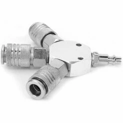 BAICCCF Robinet De Cuve De Récupération D'eau Connecteur Pneumatique, Adaptateur De Connecteur Rapide à 3 Voies Pour Connecteur D'air Rapide Pour Tuyau D'air Avec 1/4 & #39; & #39; Filetage F-npt -Promos Récupération Magasin 64771374 2