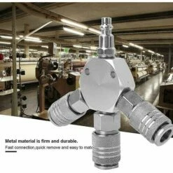 BAICCCF Robinet De Cuve De Récupération D'eau Connecteur Pneumatique, Adaptateur De Connecteur Rapide à 3 Voies Pour Connecteur D'air Rapide Pour Tuyau D'air Avec 1/4 & #39; & #39; Filetage F-npt -Promos Récupération Magasin 64771374 4