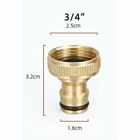 BAICCCF Robinet De Cuve De Récupération D'eau Connecteur De Robinet Avec Filetage G3/4 Pouces, Connecteur De Robinet Pour Un Débit D'eau élevé, Matériau En Cuivre Pur, Or, 2 Pièces 4 BAICCCF Robinet De Cuve De Récupération D'eau Connecteur De Robinet Avec Filetage G3/4 Pouces, Connecteur De Robinet Pour Un Débit D'eau élevé, Matériau En Cuivre Pur, Or, 2 Pièces – Image 2