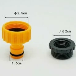 BAICCCF Robinet De Cuve De Récupération D'eau Lot De 2 Adaptateurs De Robinet Fileté En Plastique Bsp 2 En 1 Pour Tuyau De Robinet -Promos Récupération Magasin 64771425 3