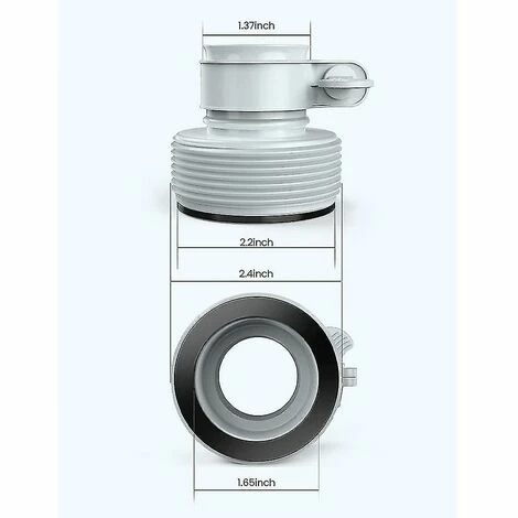 BAICCCF Robinet De Cuve De Récupération D'eau Adaptateur De Tuyau De Type B Pour Pompes, Paquet De 2, Adaptateur De Tuyau De Piscine Pour Raccords De 1,5 Pouce Et 1,25 Pouce, Gris 4 BAICCCF Robinet De Cuve De Récupération D'eau Adaptateur De Tuyau De Type B Pour Pompes, Paquet De 2, Adaptateur De Tuyau De Piscine Pour Raccords De 1,5 Pouce Et 1,25 Pouce, Gris – Image 2