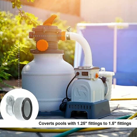 BAICCCF Robinet De Cuve De Récupération D'eau Adaptateur De Tuyau De Type B Pour Pompes, Paquet De 2, Adaptateur De Tuyau De Piscine Pour Raccords De 1,5 Pouce Et 1,25 Pouce, Gris 7 BAICCCF Robinet De Cuve De Récupération D'eau Adaptateur De Tuyau De Type B Pour Pompes, Paquet De 2, Adaptateur De Tuyau De Piscine Pour Raccords De 1,5 Pouce Et 1,25 Pouce, Gris – Image 5