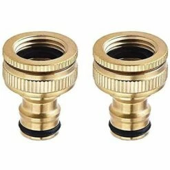 BAICCCF Autres Accessoires De Robinetterie Connecteur De Robinet De Jardin En Laiton 2 Pièces, Accessoires De Connecteur De Tuyau D'arrosage Connecteur De Tuyau D'eau De 3/4 Pouces, Adapté Au Robinet De Tuyau D'arrosage, La