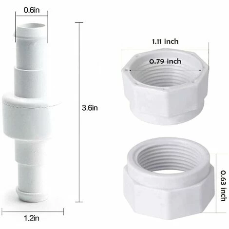 BAICCCF Robinet De Cuve De Récupération D'eau Kit De Remplacement De Tuyau Pivotant Pour Nettoyeur De Piscine, Pièce De Rechange De Rechange D20 D15 Pour Zodiac Polaris 180, 280, 380, 480 Pool Cleaner Poo 4 BAICCCF Robinet De Cuve De Récupération D'eau Kit De Remplacement De Tuyau Pivotant Pour Nettoyeur De Piscine, Pièce De Rechange De Rechange D20 D15 Pour Zodiac Polaris 180, 280, 380, 480 Pool Cleaner Poo – Image 2