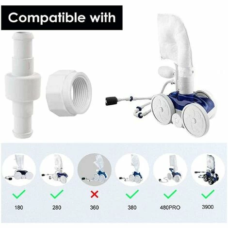 BAICCCF Robinet De Cuve De Récupération D'eau Kit De Remplacement De Tuyau Pivotant Pour Nettoyeur De Piscine, Pièce De Rechange De Rechange D20 D15 Pour Zodiac Polaris 180, 280, 380, 480 Pool Cleaner Poo 6 BAICCCF Robinet De Cuve De Récupération D'eau Kit De Remplacement De Tuyau Pivotant Pour Nettoyeur De Piscine, Pièce De Rechange De Rechange D20 D15 Pour Zodiac Polaris 180, 280, 380, 480 Pool Cleaner Poo – Image 4