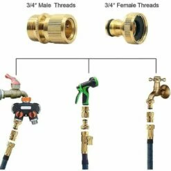 BAICCCF Robinet De Cuve De Récupération D'eau Tuyau D'arrosage Raccord Rapide Tuyau D'arrosage Extensible Connecteur Adaptateur Mâle à Femelle Pour Robinet Et Jet, 2 Ensembles 9 BAICCCF Robinet De Cuve De Récupération D'eau Tuyau D'arrosage Raccord Rapide Tuyau D'arrosage Extensible Connecteur Adaptateur Mâle à Femelle Pour Robinet Et Jet, 2 Ensembles -Promos Récupération Magasin 64771461 3