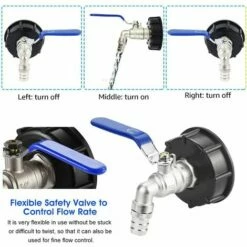 LLOVE Adaptateur De Réservoir De Vidange IBC S60x6 Vanne Robinet 3/4'' Adaptateur De Robinet De Réservoir IBC Adaptateur De Cuve Adaptateur De Réservoir D'eau Robinet à Boisseau Sphérique 11 LLOVE Adaptateur De Réservoir De Vidange IBC S60x6 Vanne Robinet 3/4'' Adaptateur De Robinet De Réservoir IBC Adaptateur De Cuve Adaptateur De Réservoir D'eau Robinet à Boisseau Sphérique -Promos Récupération Magasin 64870275 5