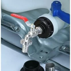 LLOVE Robinet Cuve 1000L Recuperateur Eau De Pluie, Adaptateur Réservoir D'eau IBC 1/2' Double Pluie,Robinet En Matériau Alliage Fabriqué PP Filetage Gros 60 Mm 10 LLOVE Robinet Cuve 1000L Recuperateur Eau De Pluie, Adaptateur Réservoir D'eau IBC 1/2' Double Pluie,Robinet En Matériau Alliage Fabriqué PP Filetage Gros 60 Mm -Promos Récupération Magasin 64870315 4