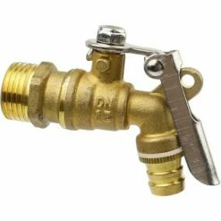 LLOVE Robinet En Laiton, 1/2po Vanne De Buse Manuelle, Cadre Avec Serrure, Verrouillables, Jardin Extérieur Robinet De La Valve, Peut Etre Installé Dans Les Maisons, Garages, Jardins