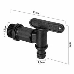 LITZEE Robinet Cuve 1000l Plastique,Adaptateur De Boîte De Rangement D'eau IBC,Adaptateur Robinet Tuyau Arrosage,pour Recuperateur Eau De Pluie, Réservoir De Carburant (Plastique) -Promos Récupération Magasin 65109544 4
