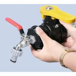MèREÉTERNEL Robinet Cuve 1000L Avec Adaptateur Robinet Tuyau Arrosage, S60X6 IBC Raccord Robinet, Robinet De Jardin Pour Recuperateur Eau De Pluie (Adaptateur En Plastique 3/4") Ternel -Promos Récupération Magasin 65182898 5