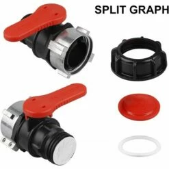 DECKON 2 Pièces Adaptateur Réservoir IBC, Vanne Cuve Vanne Pour Cuve IBC, Adaptateur IBC Pour Réservoir, Robinet Cuve IBC DN50 (75 Mm) 9 DECKON 2 Pièces Adaptateur Réservoir IBC, Vanne Cuve Vanne Pour Cuve IBC, Adaptateur IBC Pour Réservoir, Robinet Cuve IBC DN50 (75 Mm) -Promos Récupération Magasin 65664303 3