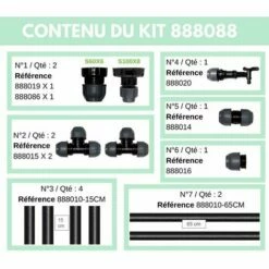 MULTICUVES Kit Raccordement 2 Cuves Eau 1000 L - S60X6 / S100X8 -Promos Récupération Magasin 6591790 4