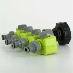 MULTICUVES Raccord Cuve Eau S60X6 - 4 Robinets Avec Nez (type Gardena)