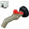 LADACèE IBC Robinet Cuve Robinet D'Écoulement IBC Adaptateur De Réservoir IBC Bouchon Cuve S60x6 Vanne Robinet Pour Récupérateurs Eau De Pluie Raccord Sortie Raccord (Dn40/50) (27 Mm) -Promos Récupération Magasin 66174588 1