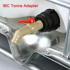 LADACèE IBC Robinet Cuve Robinet D'Écoulement IBC Adaptateur De Réservoir IBC Bouchon Cuve S60x6 Vanne Robinet Pour Récupérateurs Eau De Pluie Raccord Sortie Raccord (Dn40/50) (27 Mm) -Promos Récupération Magasin 66174588 2