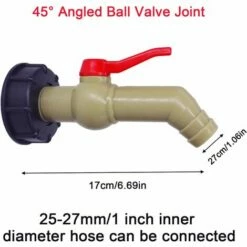 LADACèE IBC Robinet Cuve Robinet D'Écoulement IBC Adaptateur De Réservoir IBC Bouchon Cuve S60x6 Vanne Robinet Pour Récupérateurs Eau De Pluie Raccord Sortie Raccord (Dn40/50) (27 Mm) -Promos Récupération Magasin 66174588 3
