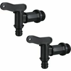Robinet Cuve Plastique,Adaptateur De Boîte De Rangement D'eau IBC,Adaptateur Robinet Tuyau Arrosage,pour Recuperateur Eau De Pluie, Avec Joint, Contre-écrou Et Raccord De Robinet, 3/4" (2PCS) Ephé