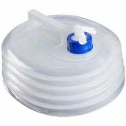 HEGUYEY Bidon Pliable 10L, Bidon D'eau Pliable Avec Robinet, Rond, Alimentaire (récipient D'eau Pliable)