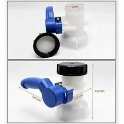 OCXIN Adaptateur De Réservoir D'eau IBC Universal Flap Tap Réservoir D'eau Raccord De Tuyau Adaptateur De Sortie Pour Robinet De Vidange De Réservoir D'eau, Rain Butt, Canister, Container (62mm) -Promos Récupération Magasin 66965255 2