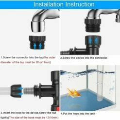 BAICCCF Robinet De Cuve De Récupération D'eau 1 Pièces Auto Aquarium Changeur D'eau Kit Adaptateur De Robinet Pompe De Changement D'eau Outils De Nettoyage Nettoyeur De Réservoir De Poisson -Promos Récupération Magasin 66995056 4
