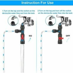 BAICCCF Robinet De Cuve De Récupération D'eau 1 Pièces Auto Aquarium Changeur D'eau Kit Adaptateur De Robinet Pompe De Changement D'eau Outils De Nettoyage Nettoyeur De Réservoir De Poisson -Promos Récupération Magasin 66995056 5
