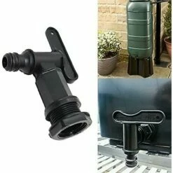 BAICCCF Robinet De Cuve De Récupération D'eau Une Pièce, Robinet De Réservoir En Plastique Noir, Adaptateur De Boîte De Stockage D'eau Ibc, Adaptateur De Robinet De Tuyau D'arrosage, Pour Collecteur D'eau De Pluie, Réservoir De Carburant (plastique) -Promos Récupération Magasin 66995111 4
