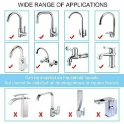 BAICCCF Robinet De Cuve De Récupération D'eau 2pcs 360 Aérateur D'évier De Cuisine Rotatif, Tête De Robinet De Cuisine, Purificateur D'eau Pivotant, économie D'eau, Adaptateur De Filtre De Robinet, Bec D'extension Anti-éclaboussures -Promos Récupération Magasin 66995155 5