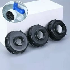 BAICCCF Robinet De Cuve De Récupération D'eau Pièces Adaptateur De Réservoir De Vidange Ibc Adaptateur De Couvercle De Réservoir D'eau En Plastique Vers Adaptateurs S60x6 Ibc Raccords Filetages épais Robinets 1/2 3/4 1 Pouce Noir -Promos Récupération Magasin 66995487 3