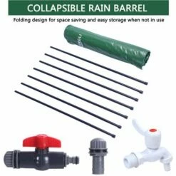 GROSMONDE 380L Récupérateur D'eau De Pluie Pliable Vert -Promos Récupération Magasin 67386747 4