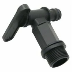 QERSTA Robinet Cuve Plastique,Adaptateur De Boîte De Rangement D'eau IBC,Adaptateur Robinet Tuyau Arrosage,pour Recuperateur Eau De Pluie, Réservoir De Carburant (Plastique)，une Pièce, Noir,Fonepro